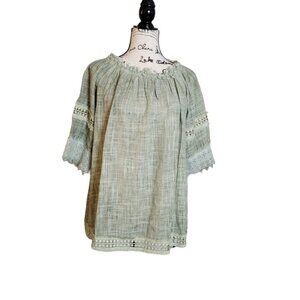 NWT Crosstree Lane Blouse with Lace Trim